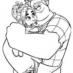 דף צביעה ראלף ההורס מחבק את ונלופי