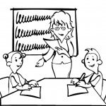 דף צביעה מורה ותלמידים