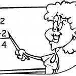 דף צביעה המורה לחשבון