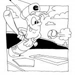 דף צביעה עיפרון וכדור בסיס