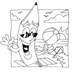 דף צביעה עיפרון בחוף הים