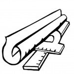 דף צביעה סרגלים ונייר