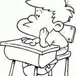 דף צביעה תלמיד בכיתה