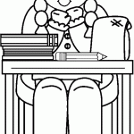 דף צביעה תלמידה בשיעור