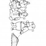 דף צביעה שלושת התינוקות לבית שרק