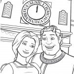 דף צביעה פיונה והנסיך