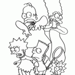 דף צביעה גיבורי משפחת סימפסון