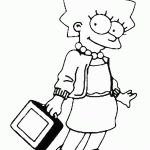 דף צביעה מארג'ורי סימפסון