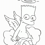 דף צביעה בארט המלאך