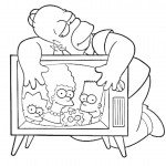 בארט מקשיב להופעה של משפחת סימפסון