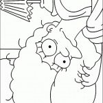 דף צביעה מארג' סימספון שוכבת לישון