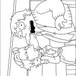 דף צביעה מריבה במשפחת סימפסון