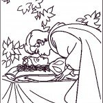 דף צביעה הנסיך נושק לאורורה