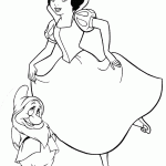 דף צביעה שלגיה וגמד נבוך