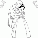 דף צביעה שלגיה והנסיך