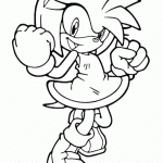 דף צביעה אמי חברתו של סוניק הקיפוד