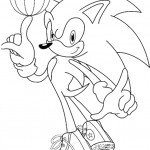 דף צביעה סוניק הקיפוד משחק בכדור