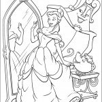 דף צביעה בל מתהדרת מול המראה