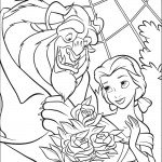 דף צביעה החיה מגישה זר פרחים לבל