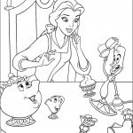 דף צביעה היפה והחיה 6