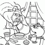 דף צביעה החיה עצובה