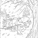 דף צביעה בל בכרכרה עם סוסה פיליפ