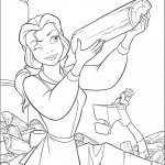 דף צביעה היפה והחיה 3