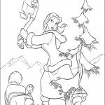 דף צביעה היפה והחיה 2