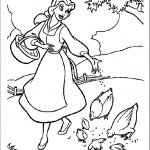 דף צביעה בל מפזרת זירעונים לתרנגולים