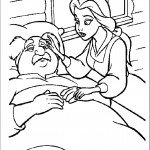 דף צביעה בל ואביה החולה מוריס