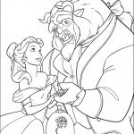 דף צביעה היפה והחיה 1