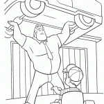 דף צביעה מר סופר על מוכיח את כוחו