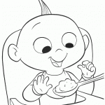 דף צביעה התינוק ג'ק-ג'ק