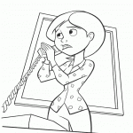 דף צביעה הלן פאר משוחחת בטלפון