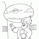 דף צביעה סינדרום והחללית