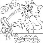 דף צביעה ג'רי משפריץ קצפת על טום