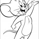 דף צביעה ג'רי העכבר המתוק