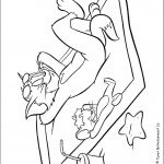 דף צביעה טום וג'רי נחים על שפת הים