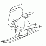 דף צביעה הפילון בבר גולש בשלג דף צביעה הפילון בבר גולש בשלג