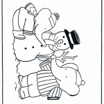 דף צביעה הפילונים בונים איש שלג דף צביעה הפילונים בונים איש שלג