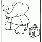 דף צביעה הפילון בבר משחק בחול דף צביעה הפילון בבר משחק בחול