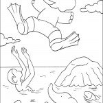 דף צביעה בבר משתעשע עם חבריו בים דף צביעה בבר משתעשע עם חבריו בים