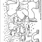 דף צביעה בבר וחבריו משחקים בשלג דף צביעה בבר וחבריו משחקים בשלג