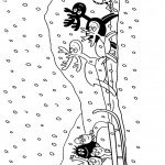 דף צביעה משפחת ברבאבא במזחלת איילים