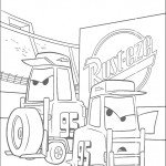 דף צביעה מכוניות דיסני 8