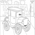 דף צביעה מכוניות דיסני 6