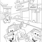 דף צביעה מכוניות דיסני 2