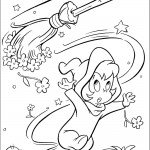 דף צביעה מנטה בורחת ממטאטא הקסם