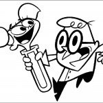 דף צביעה דקסטר עם דידי במבחנה