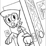 דף צביעה אמו של דקסטר מציצה למעבדה